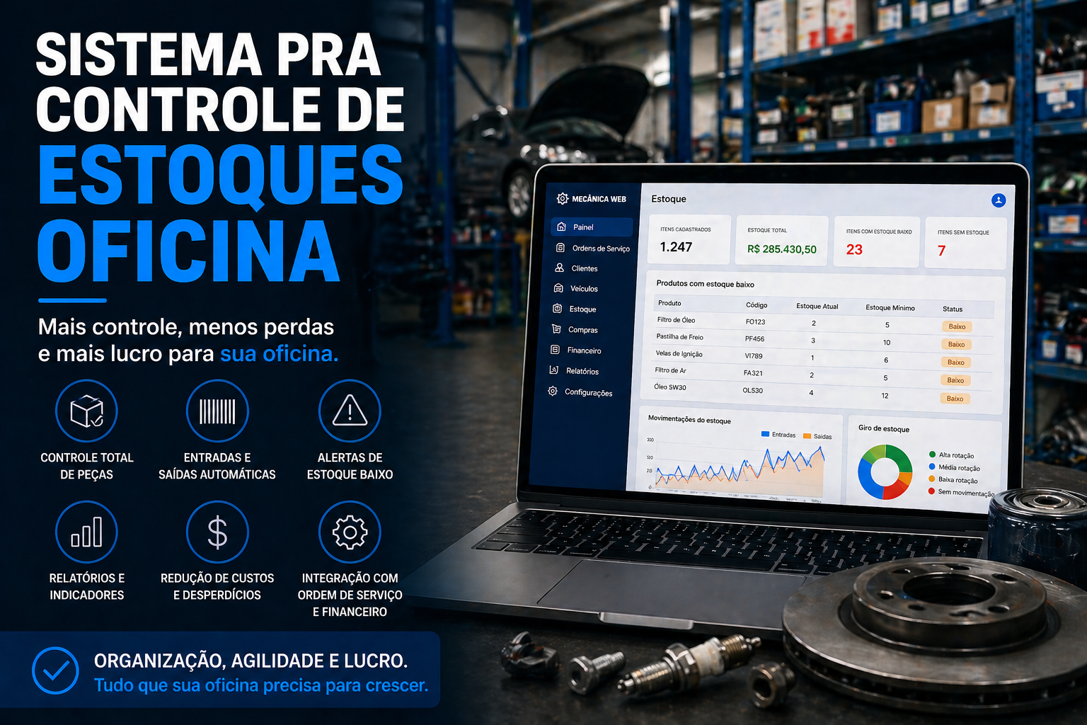 Sistema pra Controle de Estoques Oficina